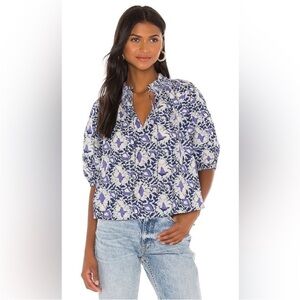 Free People Willow Blue Blouse